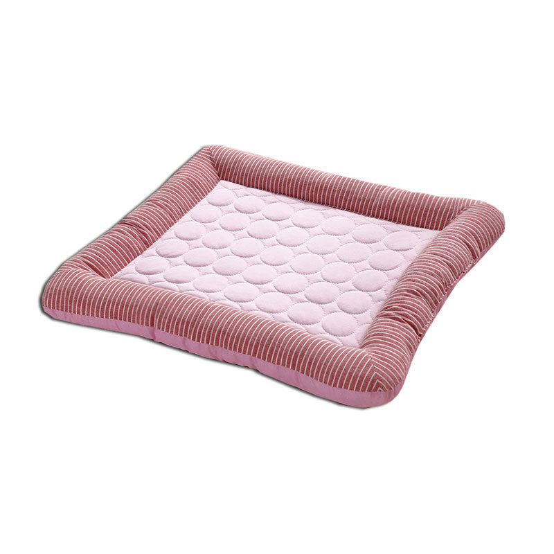 Blue Pet Cooling Pad Bed for Dogs & Cats - Soft Ice Silk Mat for Summer, Breathable & Comfortable