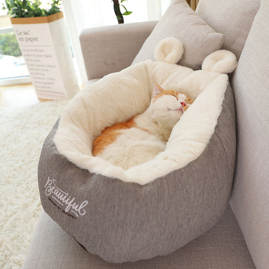 Soft and Cozy Warming Dog Bed – Sleeping Bag Cushion for Puppies and Small Pets
