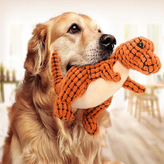 Giant Dinosaur Interactive Chew Toy for Large Dogs & Chihuahuas